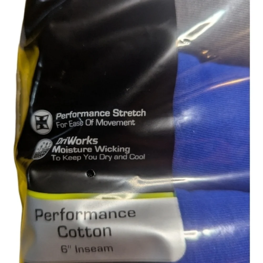 Athletic Works Performance Cotton Boxer Briefs M 32-34 Black Blue Gray